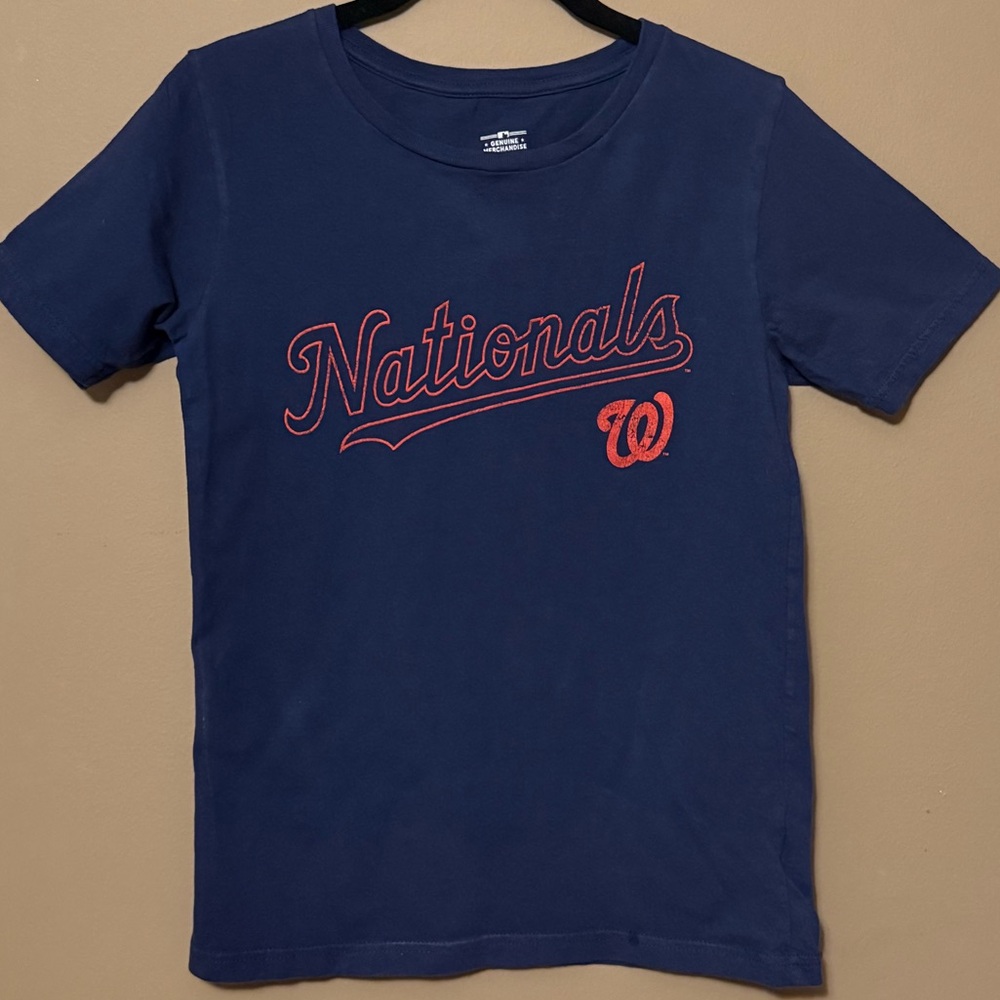 Washington Nationals Tee Navy MLB Kids Large Baseball Sport Athlete